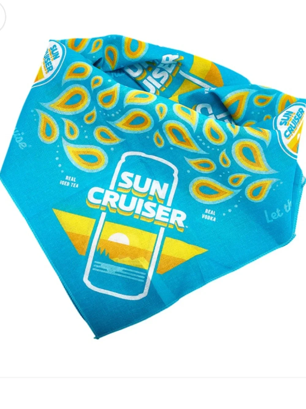 Sun Cruiser Teal and Yellow Bandana
